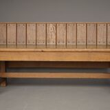 Dutch Traditionalist oak bench, Delft School. 1920s