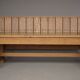 Banc traditionnel hollandais en chêne, école de Delft, années 1920