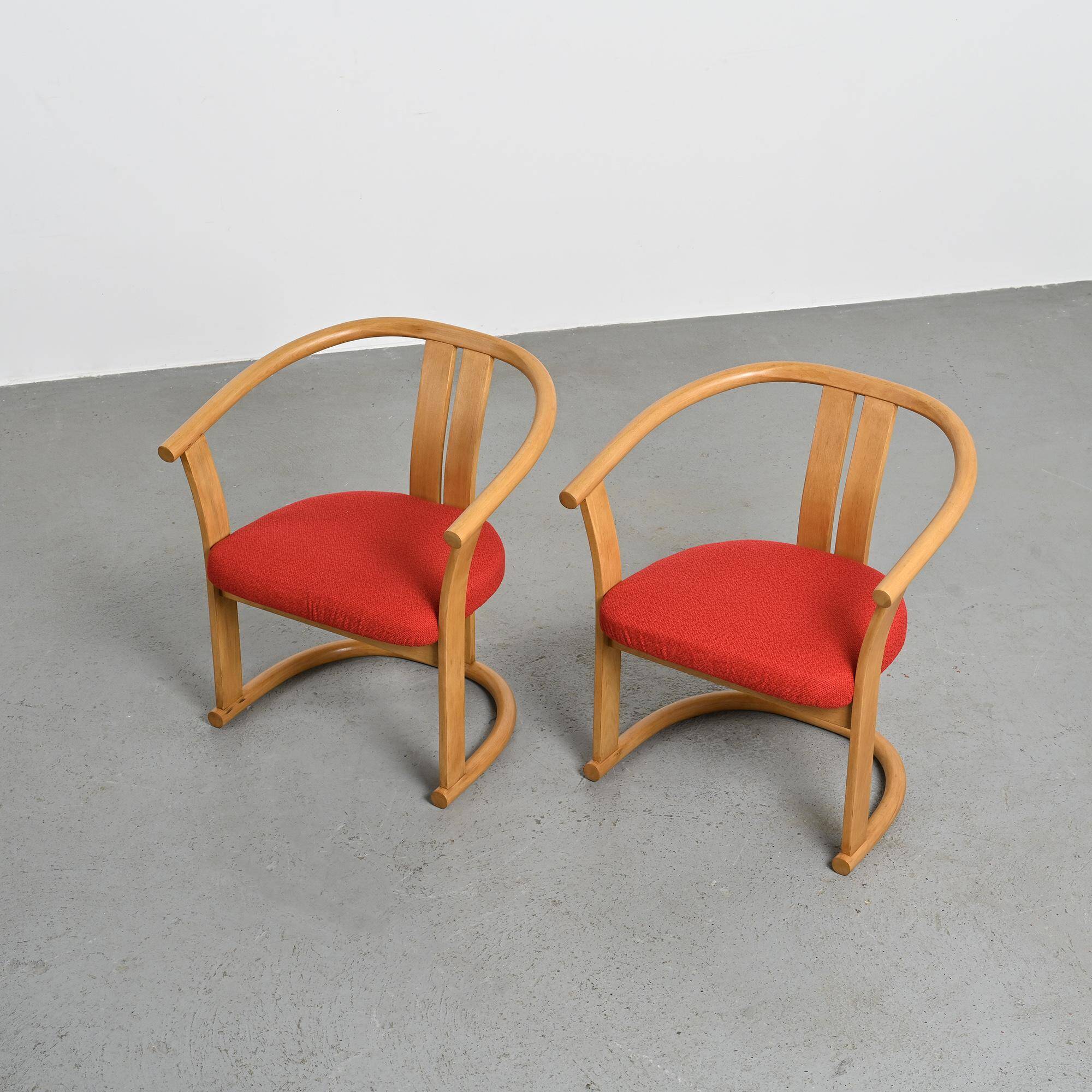 Pair of armchairs by Isamu Kenmochi, Japan circa 1965