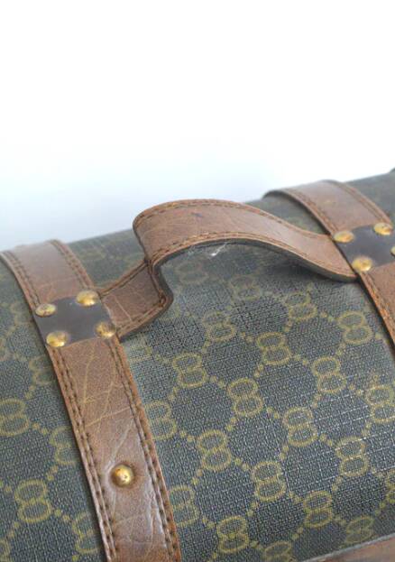 Monogrammed wooden chest