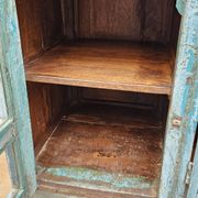 Antique glass-fronted buffet in Burmese teak