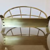 Golden brass magazine rack, Italy, 1950