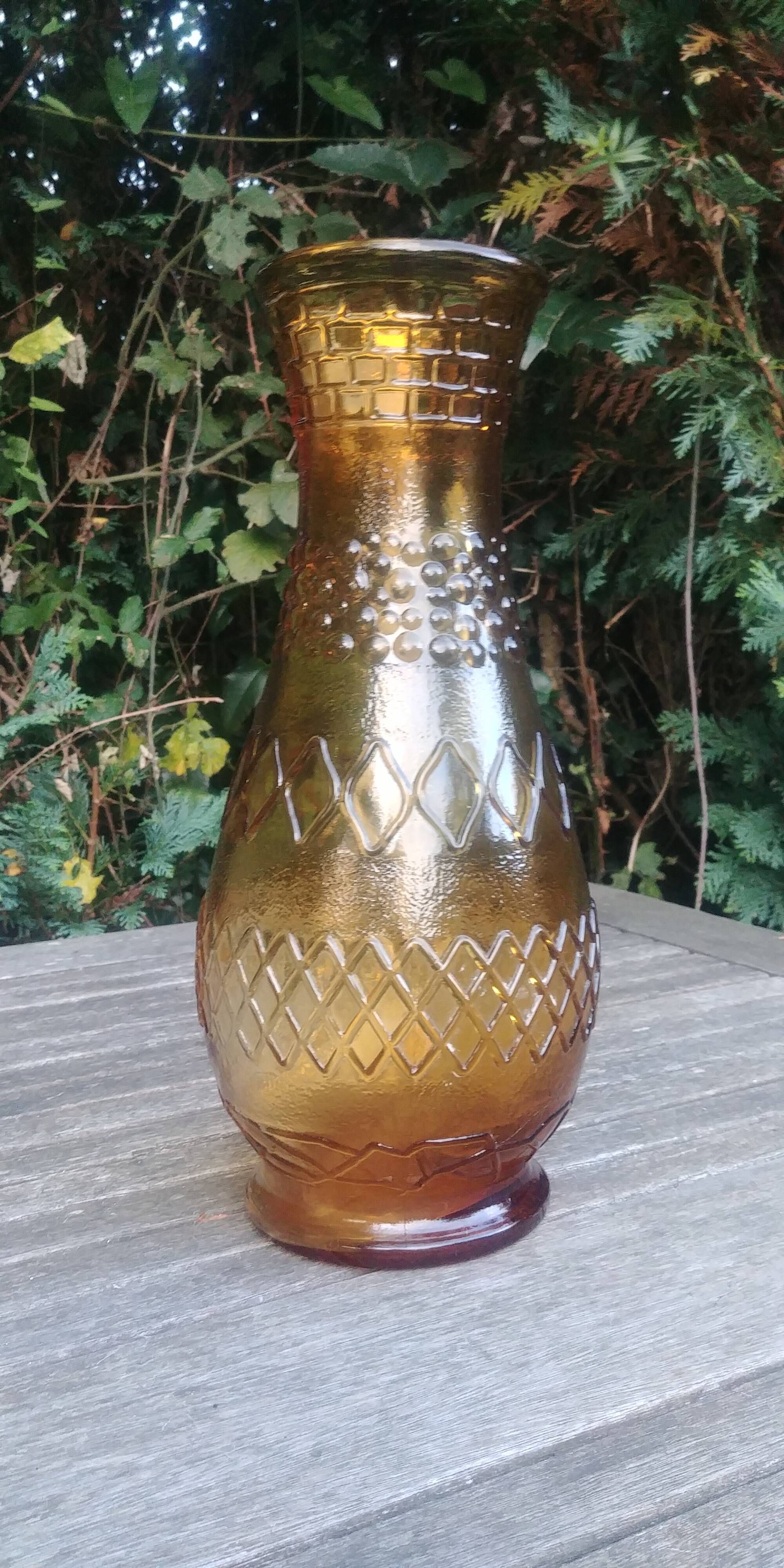 Empoli glass vase vintage 70s