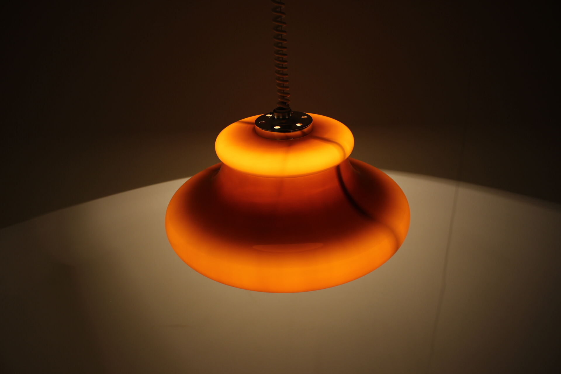 Mid-century adjustable hanging lamp, 1970's
