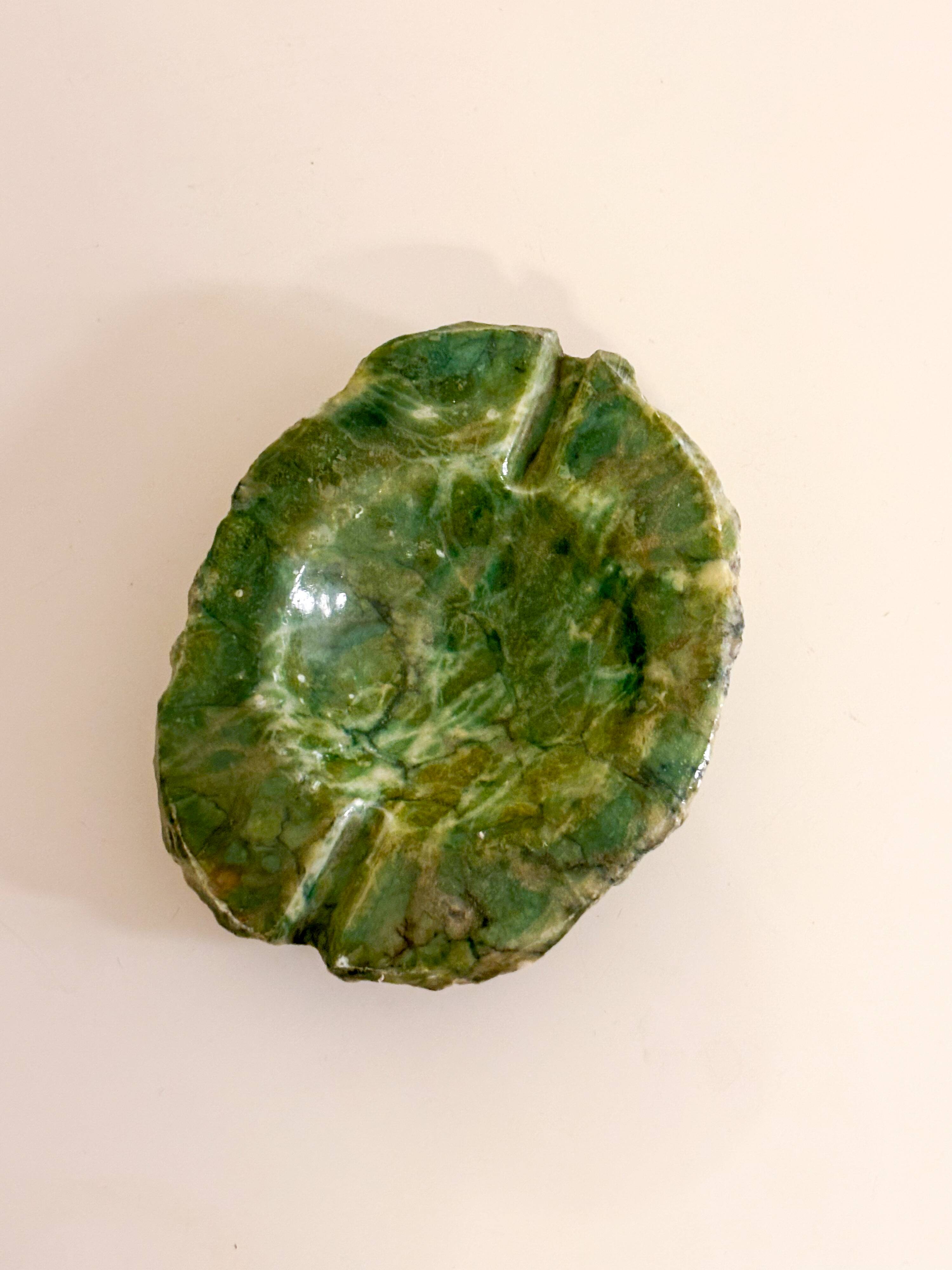 Alabaster ashtray, Green, 1960