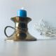 Old bronze church candle holder
