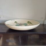 Plat en faience signe claude smadja "le coq turquoise" peint main 1996