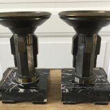 Pair of empty pocket or candle holder 40s art deco