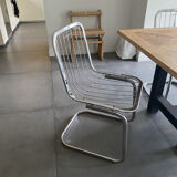 6 chaises design métal années 70