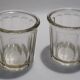 2 antique glass jam jars 500g