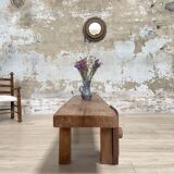 Primitive solid wood coffee table.