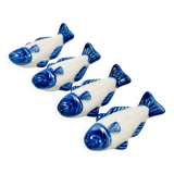 Set of 4 ceramic chopstick rests / cutlery rests - Fish shape