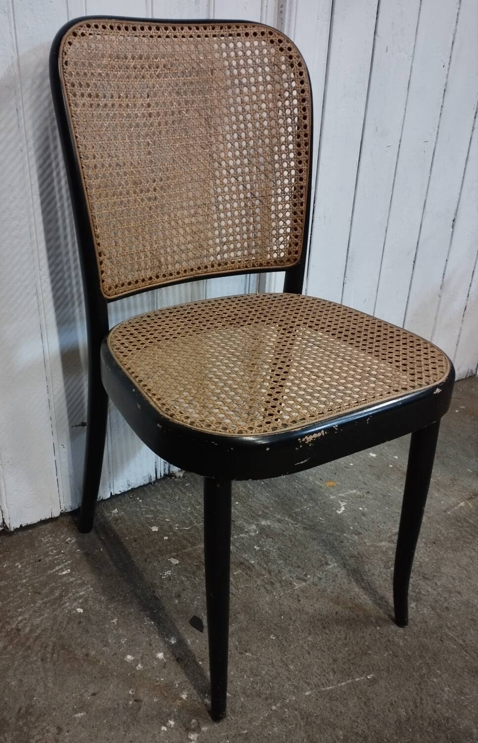 Wooden and cane chair