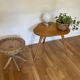 Wicker stool crossed feet