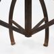 Industrial black metal stool with unique frame, France ca. 1920