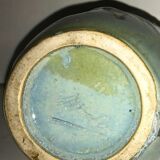 Pair of vases in stoneware flame years signed 30 Denbac