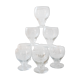 Set of 8 50s wine glasses in engraved crystal