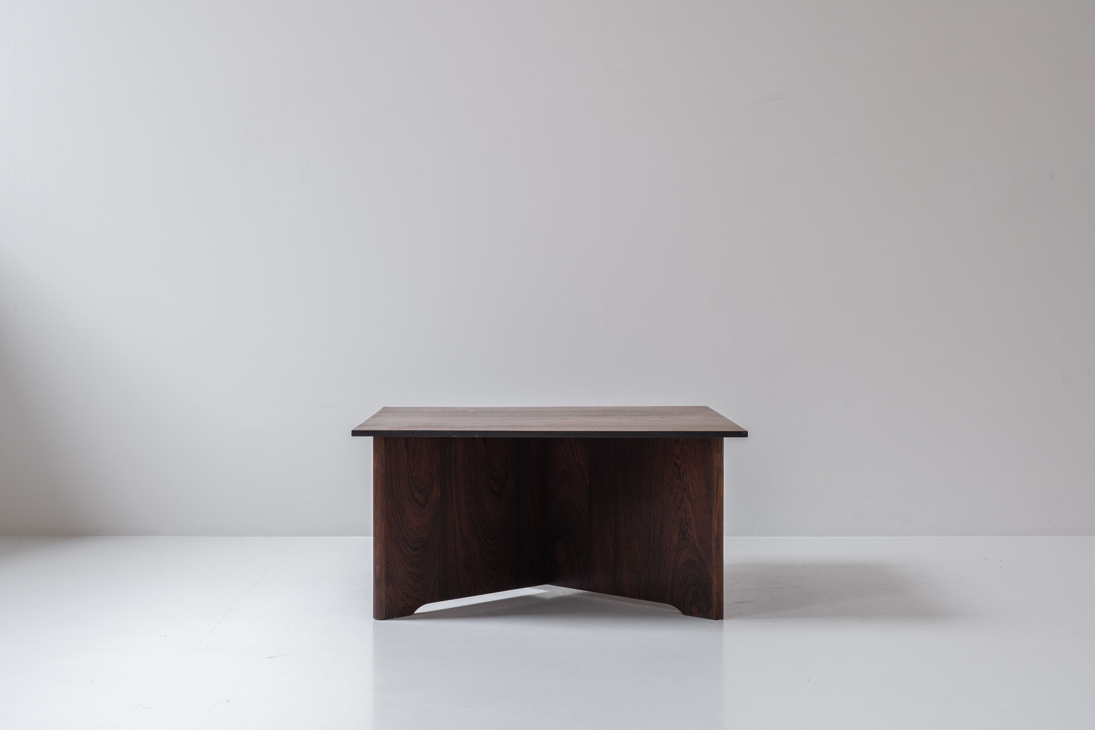 Rosewood square coffee table from Denmark, designed in the 1960s.