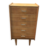 Scandinavian wooden chest of drawers from the 1960s