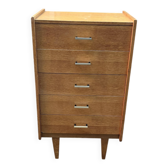 Scandinavian wooden chest of drawers from the 1960s