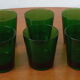 Lot of six vintage green glasses