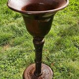Cast iron vase on foot