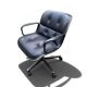 Charles Pollock – Executive Knoll office chair in black leather
