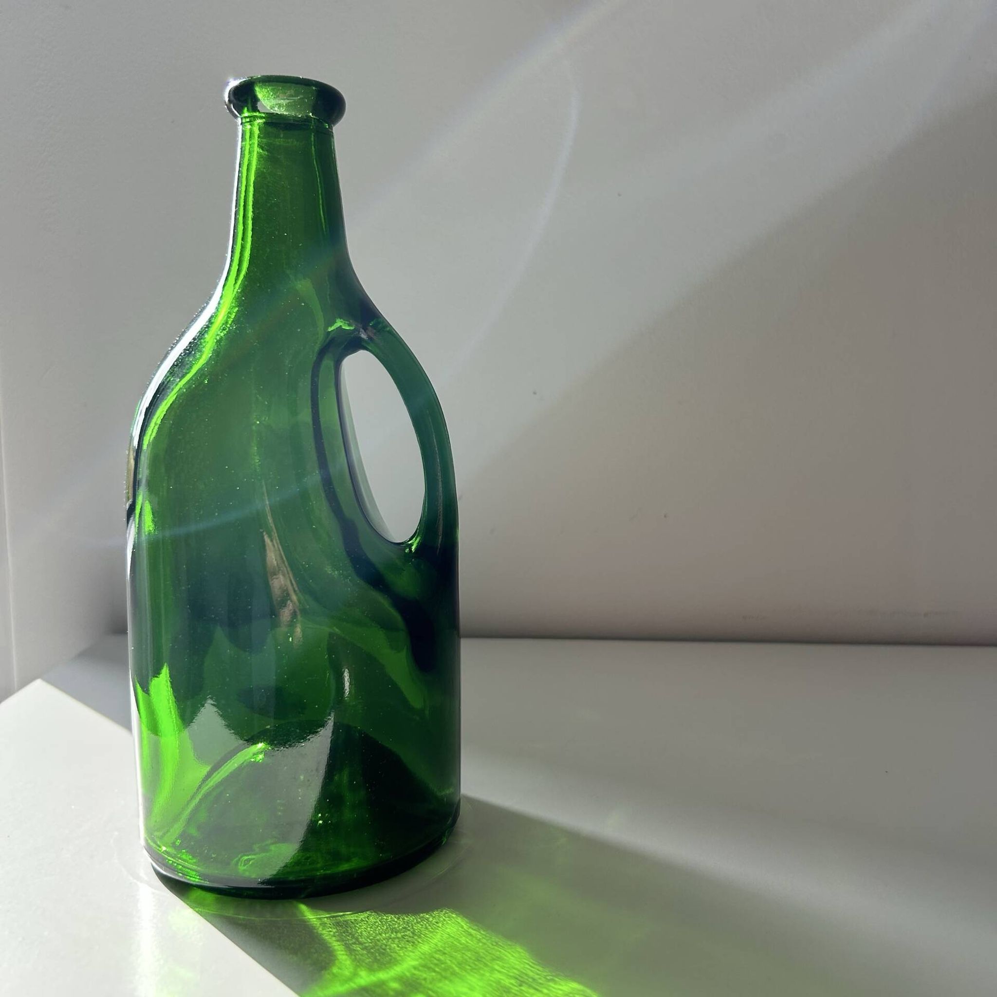 Green glass bottle