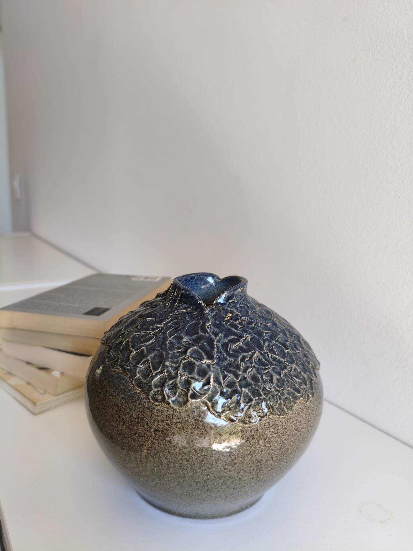Handcrafted ceramic vase signed MB