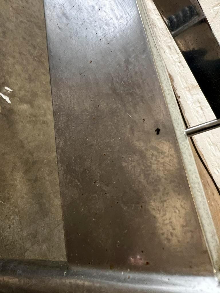 Vintage chrome coffee table / coffee table with glass