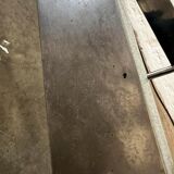 Vintage chrome coffee table / coffee table with glass