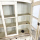 Vintage brocant White painted Kitchen display cabinet