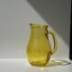 Pichet vintage en verre jaune