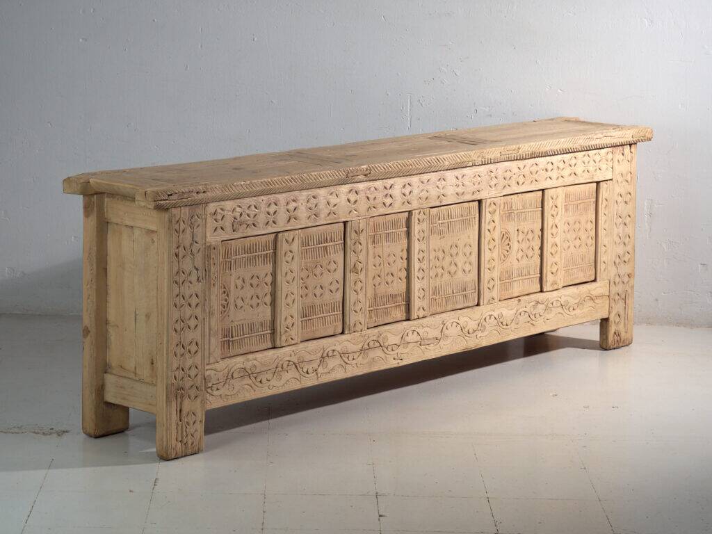 Antique enfilade carved from fir wood – China, circa 1930