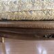Antique Louis XV bench in solid walnut and caning