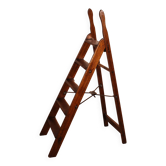 19th-century mahogany library ladder