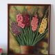 Huile sur panneau bouquet de fleurs vintage