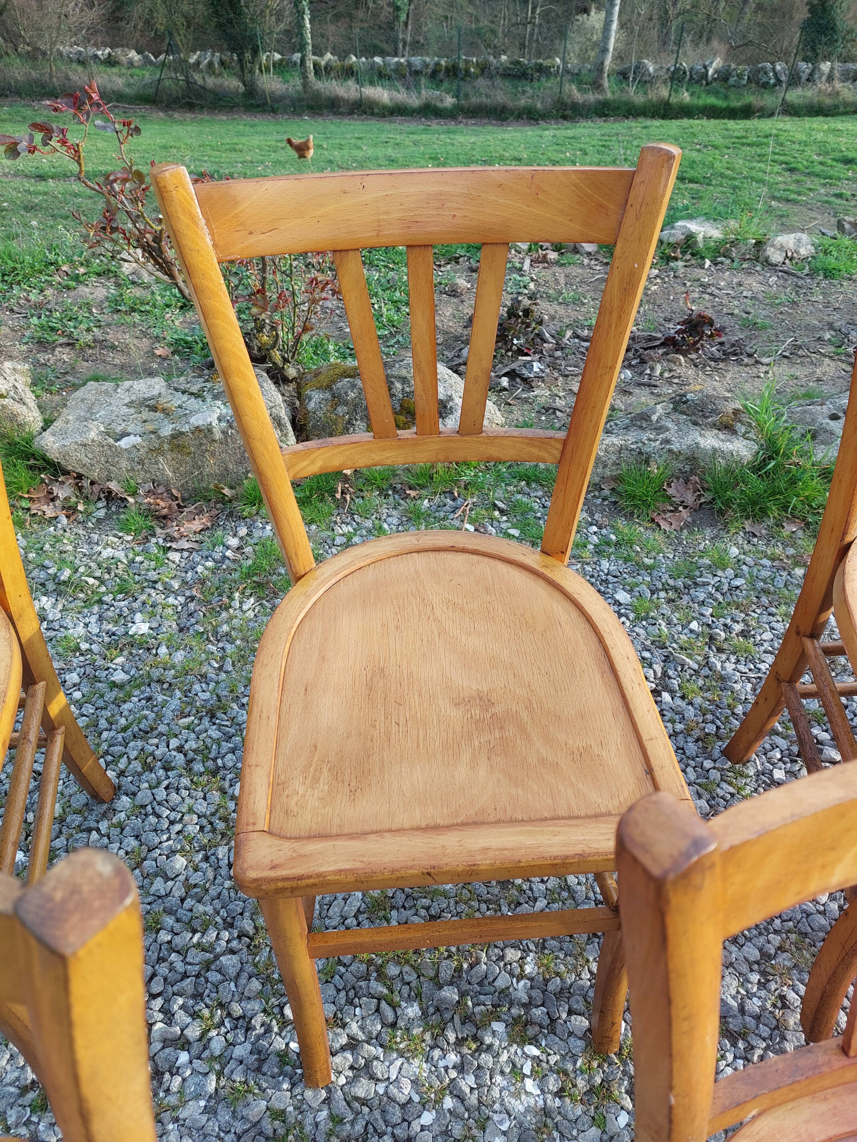 9 wooden bistro chairs, Luterma style