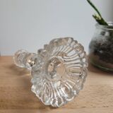 Small molded glass candlestick