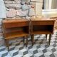 Pair of bedside tables with tapered legs, 1960s/70s
