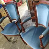Paire de fauteuils style Louis XVI