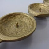 Brutalist Bronze Candleholder by Michael Harjes, 1960s