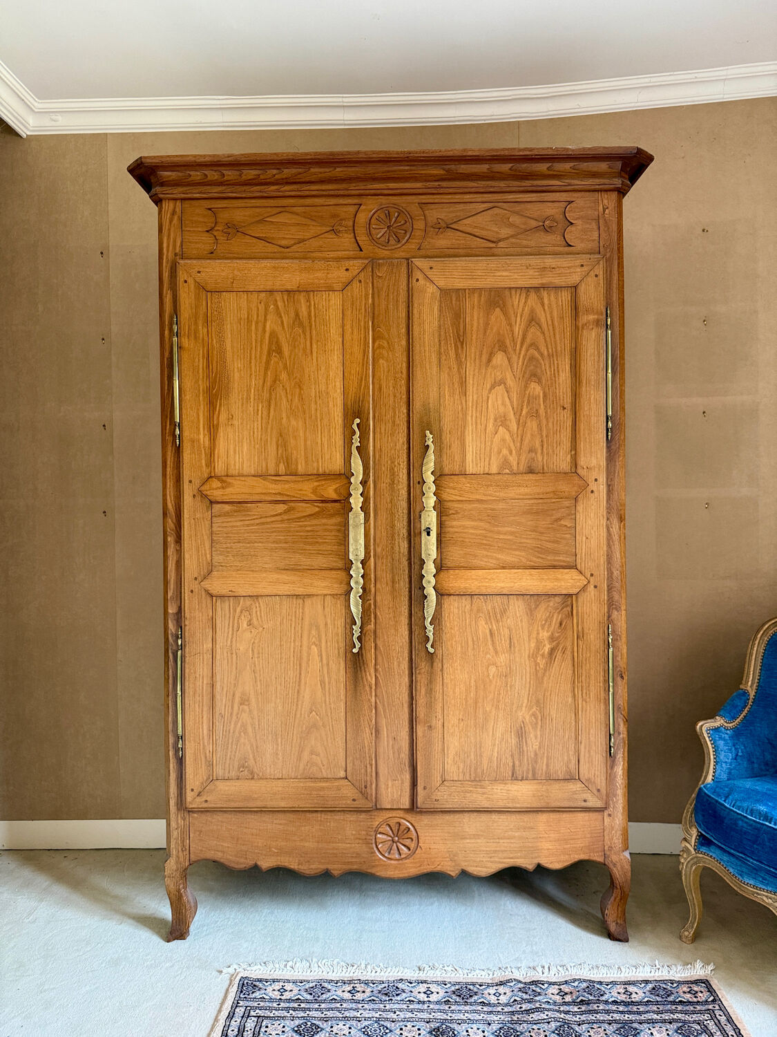 19th century oak wedding armoire