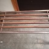 Side table served vintage casters 1960 Italian style metal glass