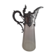 Aiguière ancienne en verre et étain