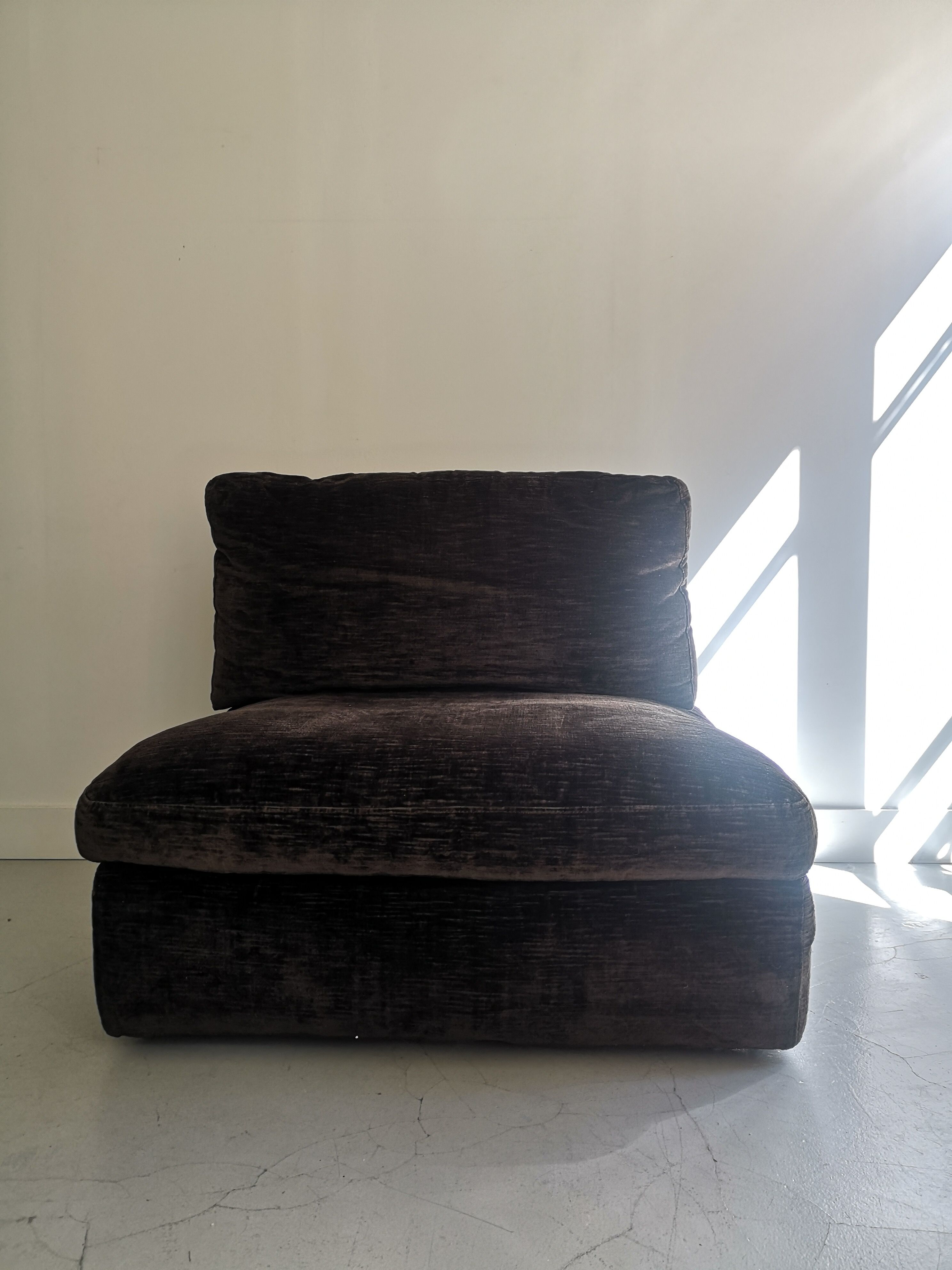 Vintage velvet brown driver, Steiner design 1970