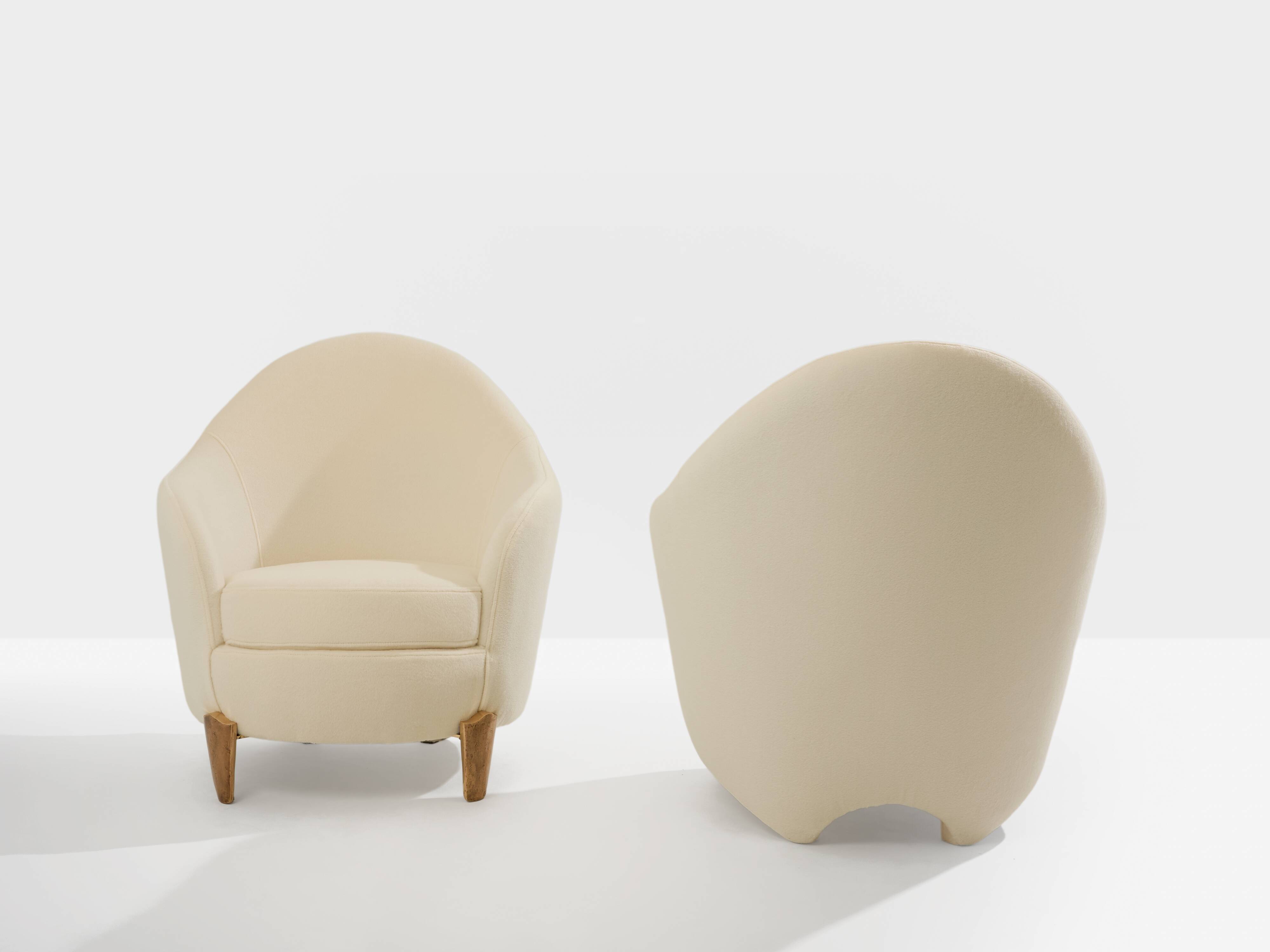 Garouste & Bonetti Koala armchairs in bronze and alpaca 1995
