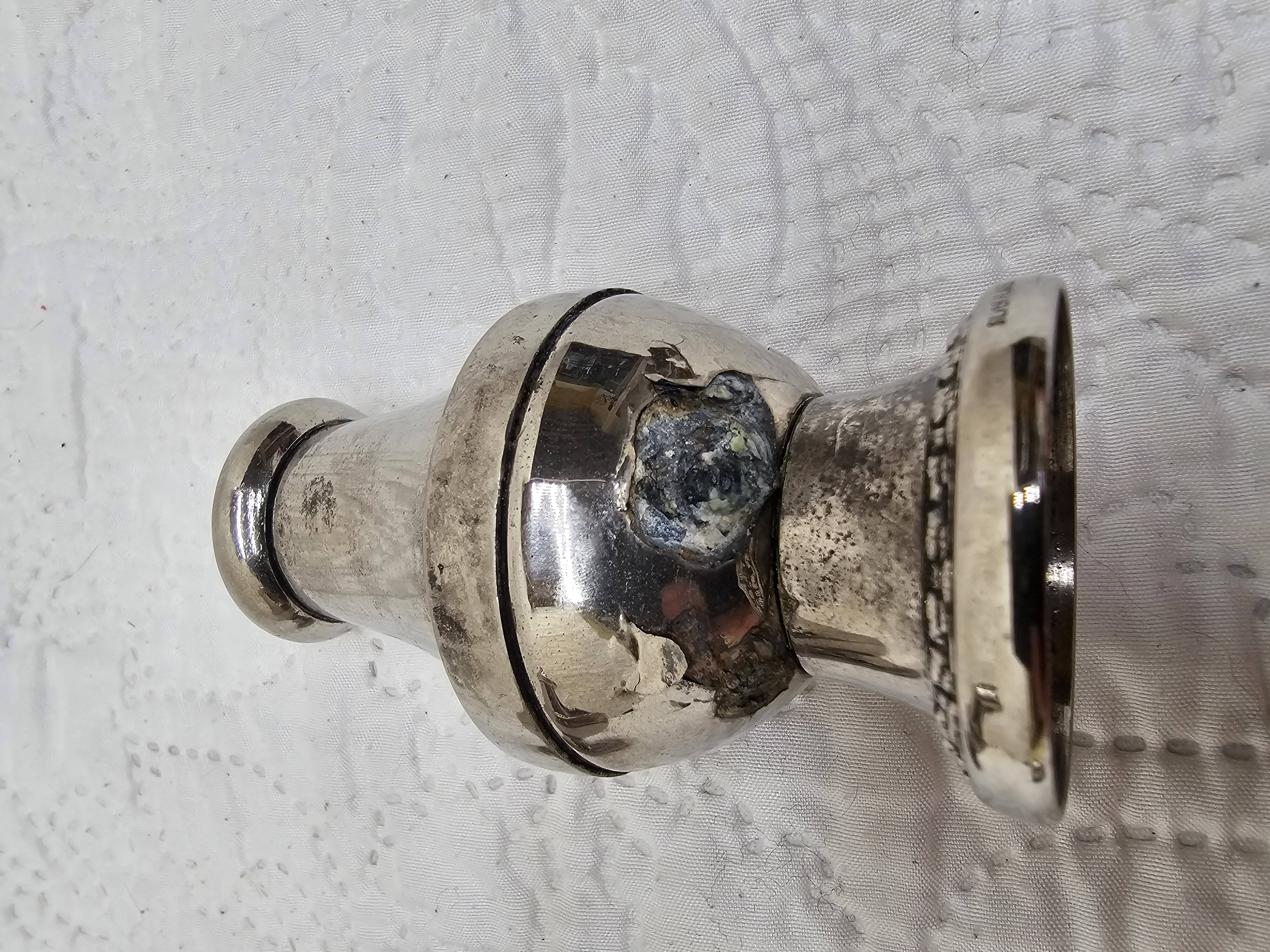 Silver-plated salt and pepper shakers and egg cups