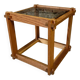 Pine and smoked glass coffee table 1970