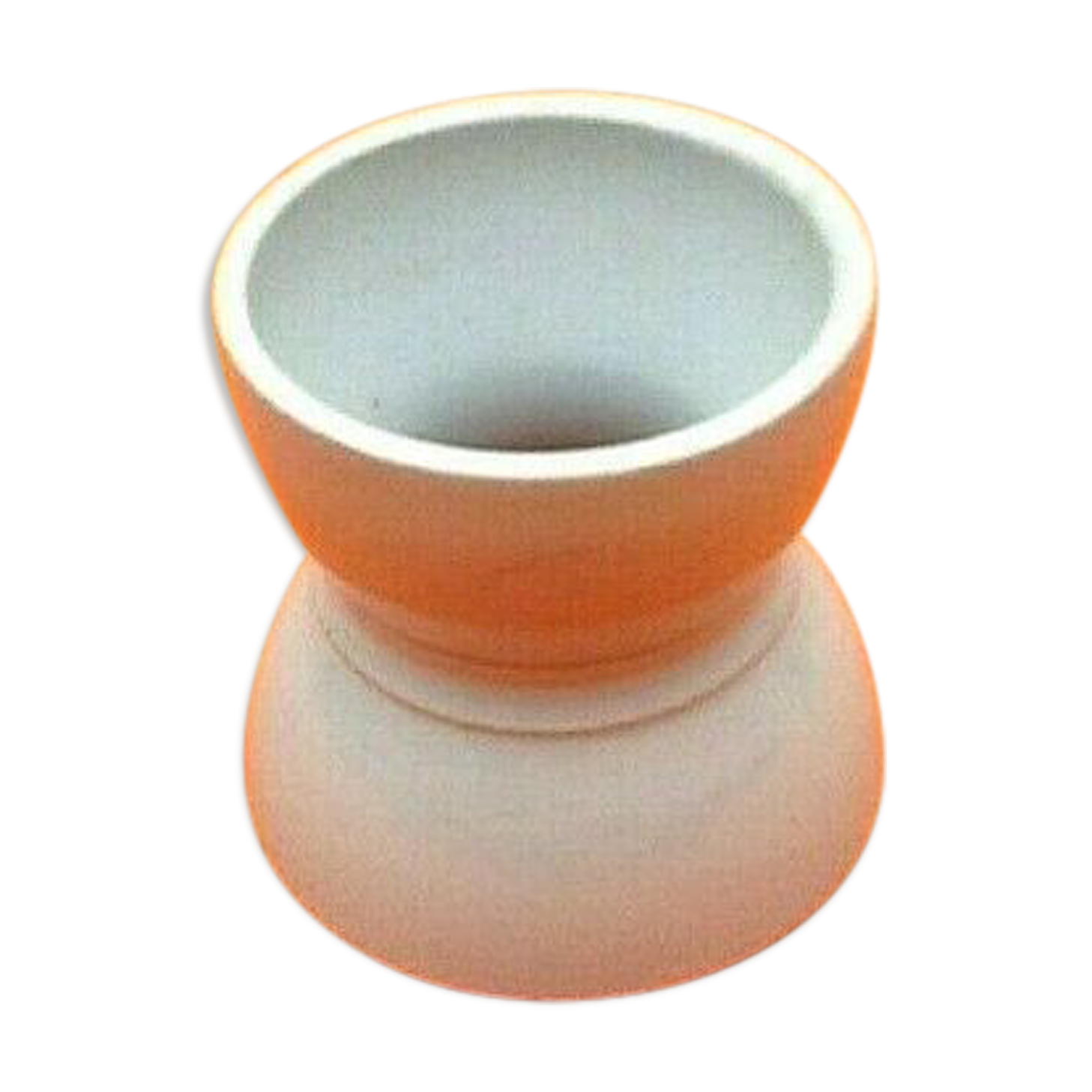 Coquetier diabolo old Faience color sky blue Height: 45mm